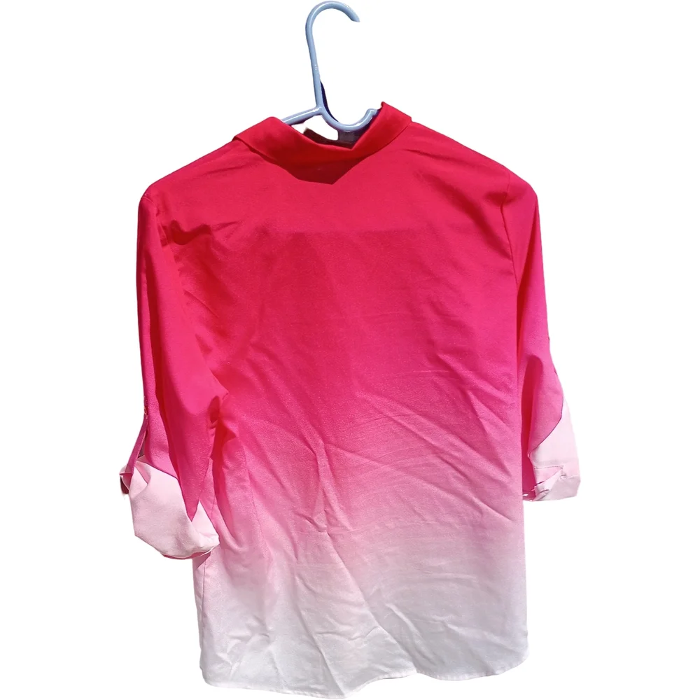 Calvin Klein Pink and White Ombre Blouse - Picture 2 of 4